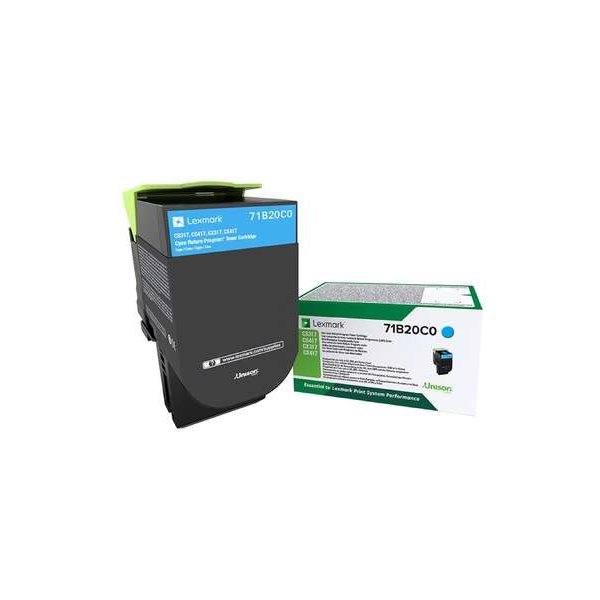Toner 71B20C0 LEXMARK ciano 3000 PAGINE - originale | stampaperfetta.it