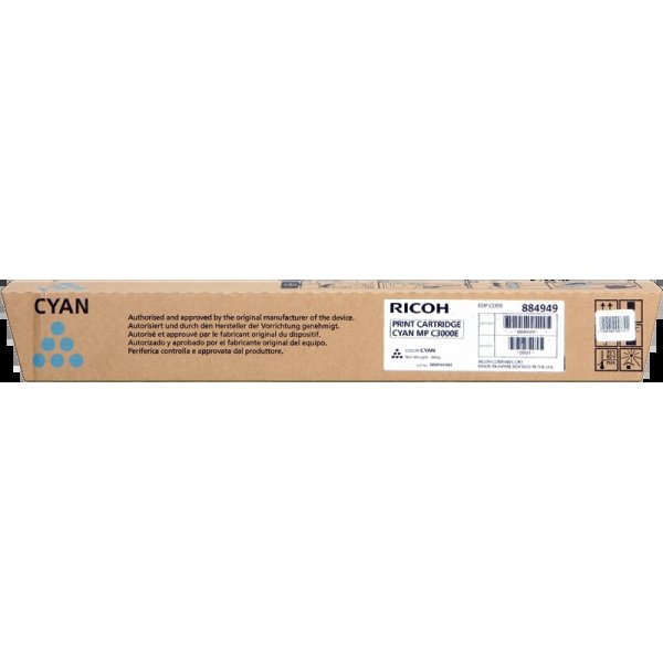 Toner 884949 RICOH ciano 12500 PAGINE - originale | stampaperfetta.it