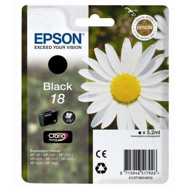 Cartuccia C13T18014010 EPSON nero 175 PAGINE - originale | stampaperfetta.it