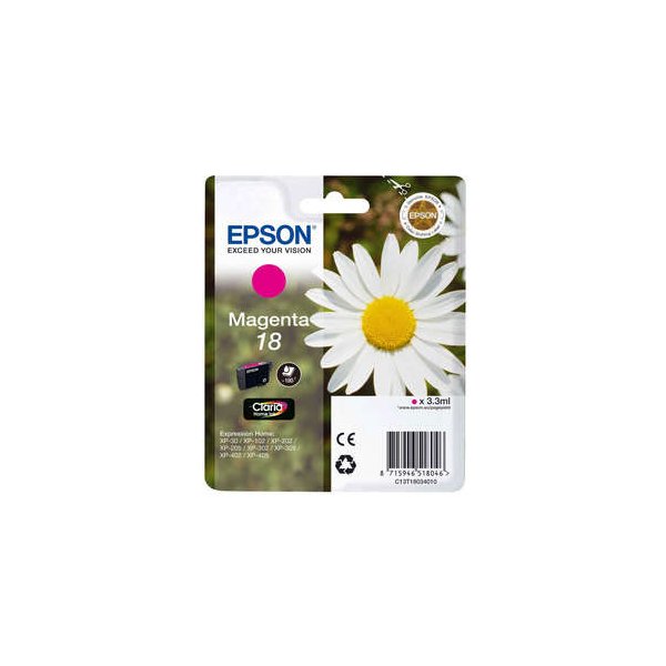 Cartuccia C13T18034010 EPSON magenta 180 PAGINE - originale | stampaperfetta.it