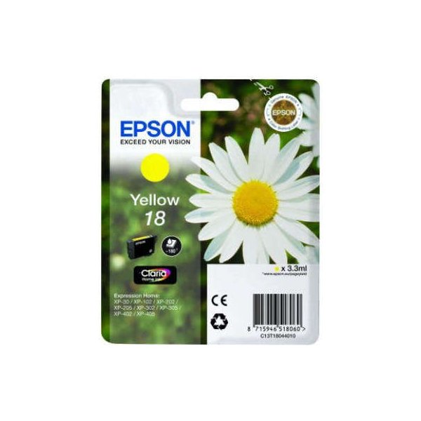 Cartuccia C13T18044010 EPSON giallo 180 PAGINE - originale | stampaperfetta.it