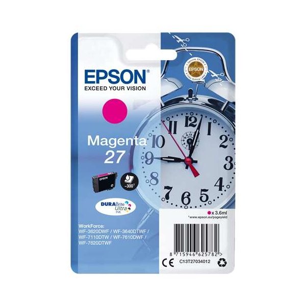 Cartuccia C13T27034012 EPSON magenta 300 PAGINE - originale | stampaperfetta.it