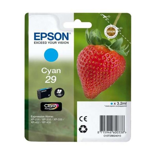 Cartuccia C13T29824012 EPSON ciano 180 PAGINE - originale | stampaperfetta.it