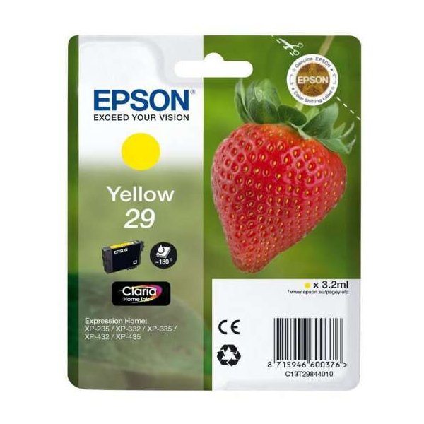 Cartuccia C13T29844012 EPSON giallo 180 PAGINE - originale | stampaperfetta.it