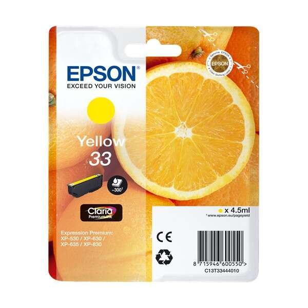 Cartuccia C13T33444012 EPSON giallo 300 PAGINE - originale | stampaperfetta.it