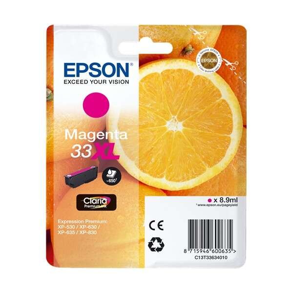 Cartuccia C13T33634012 EPSON magenta 650 PAGINE - originale | stampaperfetta.it