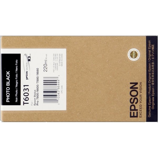 Cartuccia C13T603100 EPSON nero photo 220 ML - originale | stampaperfetta.it