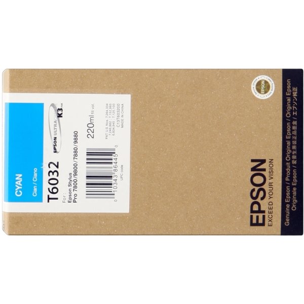 Cartuccia C13T603200 EPSON ciano 220 ML - originale | stampaperfetta.it