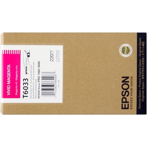 Cartuccia C13T603300 EPSON magenta 220 ML - originale | stampaperfetta.it