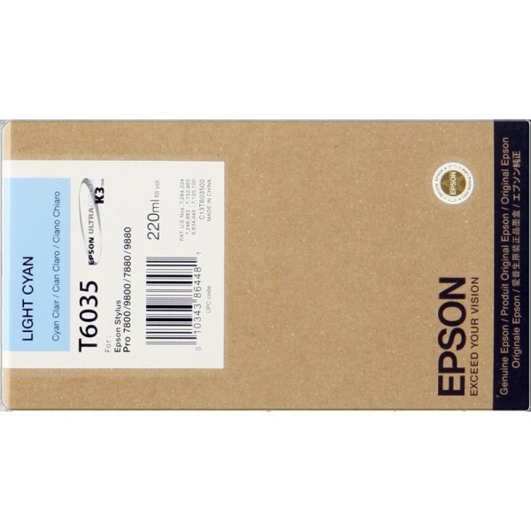 Cartuccia C13T603500 EPSON ciano chiaro 220 ML - originale | stampaperfetta.it