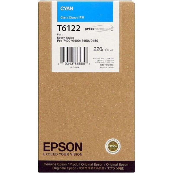 Cartuccia C13T612200 EPSON ciano 4000 PAGINE - originale | stampaperfetta.it