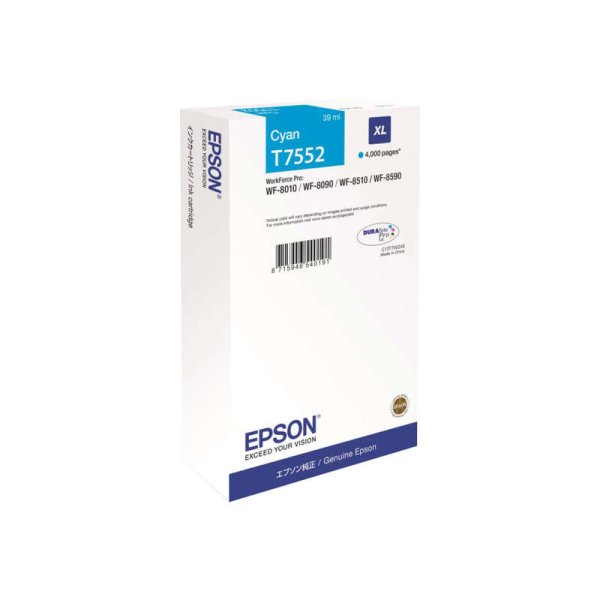 Cartuccia C13T755240 EPSON ciano 4000 PAGINE - originale | stampaperfetta.it