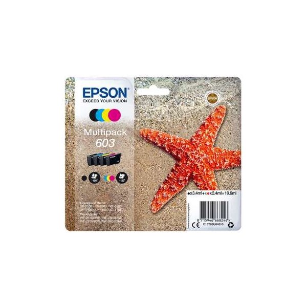 Multipack cartucce C13T03U64010 EPSON 4 colori 150+3X130 PAGINE - originale | stampaperfetta.it