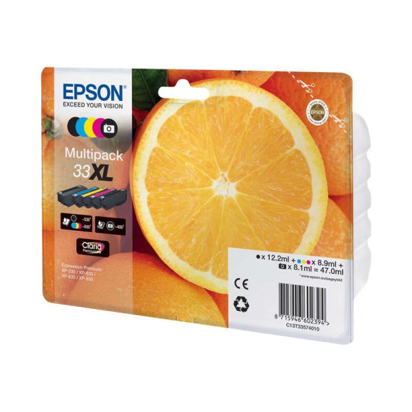 Multipack cartucce C13T33574011 EPSON 5 colori 530+3X650+400 PAGINE - originale | stampaperfetta.it