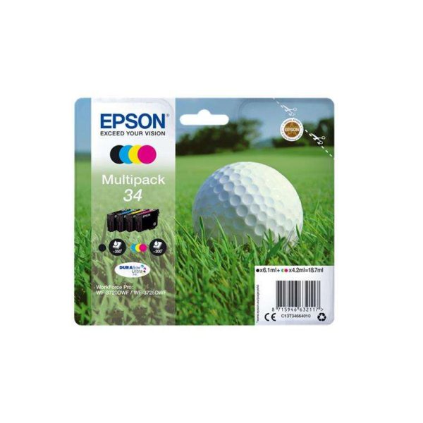 Multipack cartucce C13T34664010 EPSON 4 colori 350 + 3X300 PAGINE - originale | stampaperfetta.it