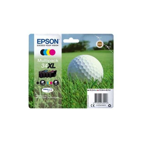 Multipack cartucce C13T34764010 EPSON 4 colori 1100 + 3X950 PAGINE - originale | stampaperfetta.it
