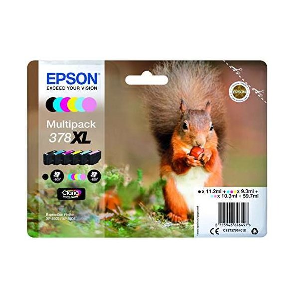 Multipack cartucce C13T37984010 EPSON 6 colori 500+4X830 PAGINE - originale | stampaperfetta.it