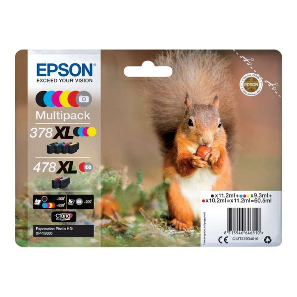 Multipack cartucce C13T379D4010 EPSON 6 colori 3X500 + 3X830 PAGINE - originale | stampaperfetta.it