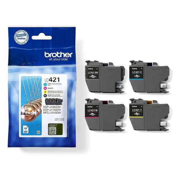 Multipack cartucce LC421VAL BROTHER 4 colori 200 PAGINE - originale | stampaperfetta.it
