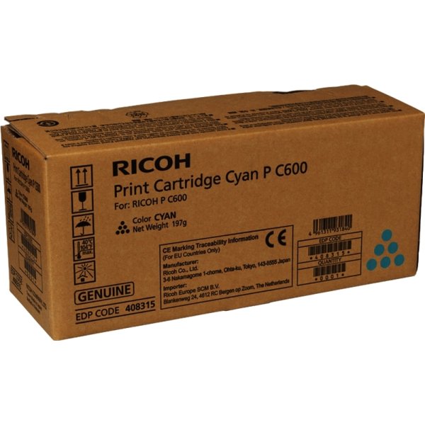 Toner 408315 RICOH ciano 12000 PAGINE - originale | stampaperfetta.it