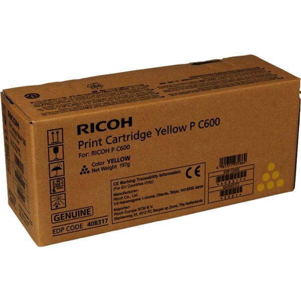 Toner 408317 RICOH giallo 12000 PAGINE - originale | stampaperfetta.it