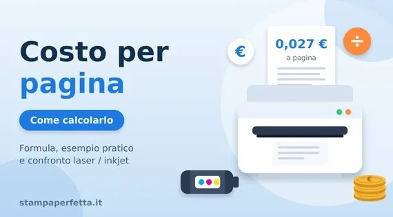 Costo per pagina di stampa: come calcolarlo (con esempio pratico)